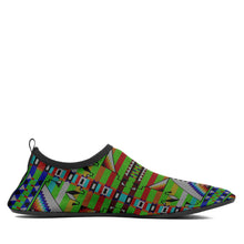 Load image into Gallery viewer, Medicine Blessing Lime Green Kid&#39;s Sockamoccs Slip On Shoes
