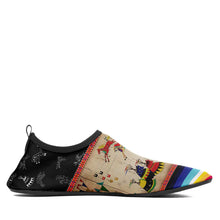 Load image into Gallery viewer, Horses Running Black Sky Kid&#39;s Sockamoccs Slip On Shoes
