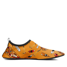 Load image into Gallery viewer, TRD - feather orange Kid&#39;s Sockamoccs Slip On Shoes
