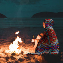 Load image into Gallery viewer, Medicine Blessing Red Hooded Blanket
