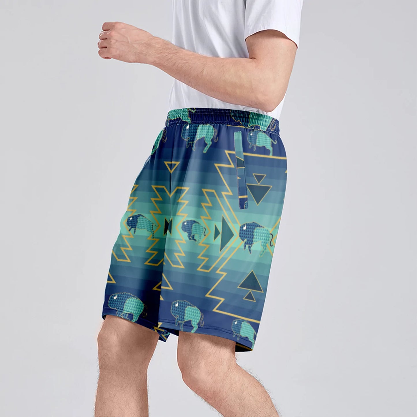 Buffalo Run Athletic Shorts with Pockets