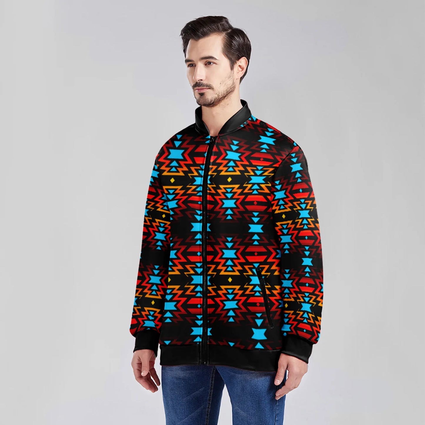 Black Fire and Sky Lightweight Jacket