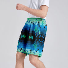 Load image into Gallery viewer, Green Star Athletic Shorts with Pockets
