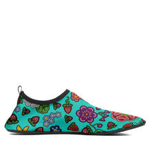 Load image into Gallery viewer, Berry Pop Turquoise Kid&#39;s Sockamoccs Slip On Shoes
