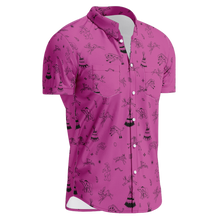 Load image into Gallery viewer, Ledger Dables Magenta Hawaiian-Style Button Up Shirt
