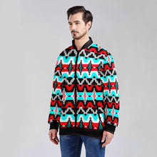 Load image into Gallery viewer, Two Spirit Dance Zippered Collared Lightweight Jacket
