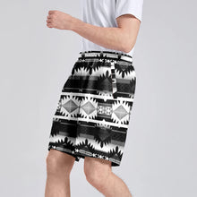 Load image into Gallery viewer, Okotoks Black and White Athletic Shorts with Pockets
