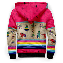 Load image into Gallery viewer, Bear Ledger Berry Sherpa Hoodie
