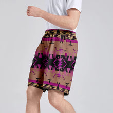 Load image into Gallery viewer, Between the Mountains Berry Athletic Shorts with Pockets
