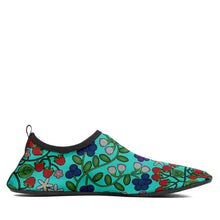 Load image into Gallery viewer, Takwakin Harvest Turquoise Kid&#39;s Sockamoccs Slip On Shoes
