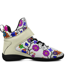 Load image into Gallery viewer, Floral Beadwork Seven Clans White Ipottaa Basketball / Sport High Top Shoes
