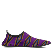 Load image into Gallery viewer, Diamond in the Bluff Purple Kid&#39;s Sockamoccs Slip On Shoes
