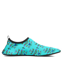 Load image into Gallery viewer, Dakota Damask Turquoise Kid&#39;s Sockamoccs Slip On Shoes
