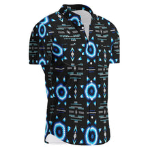 Load image into Gallery viewer, Rising Star Wolf Moon Hawaiian-Style Button Up Shirt
