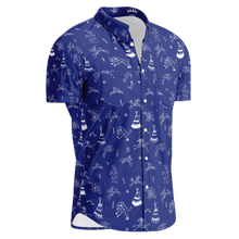 Load image into Gallery viewer, Ledger Dables Blue Hawaiian-Style Button Up Shirt
