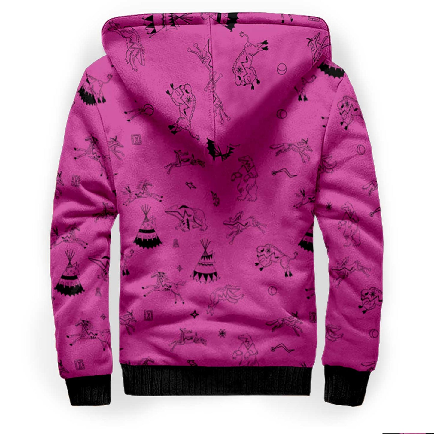 Ledger Dabbles Magenta Sherpa Hoodie