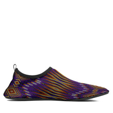 Load image into Gallery viewer, Fire Feather Purple Kid&#39;s Sockamoccs Slip On Shoes
