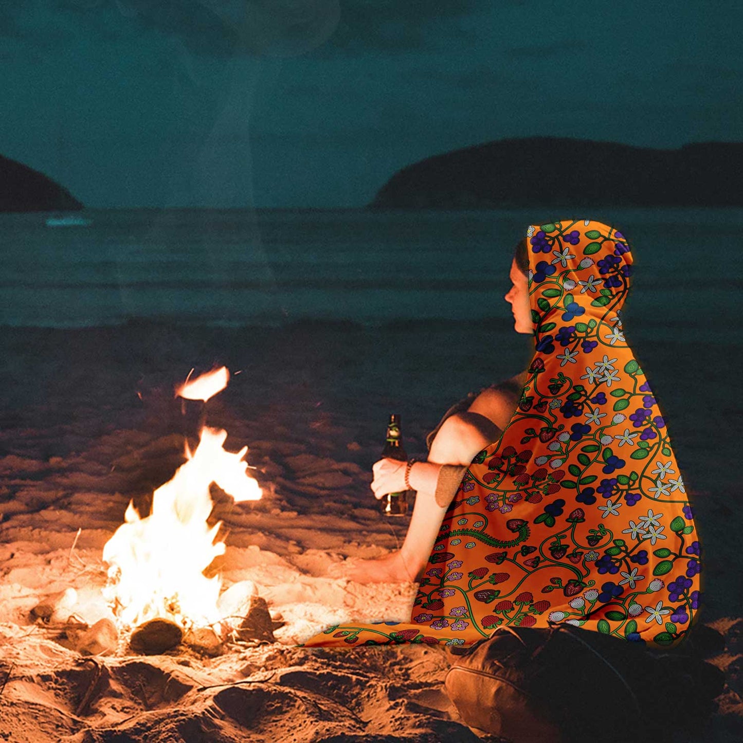 Grandmother's Stories Carrot Hooded Blanket