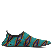 Load image into Gallery viewer, Diamond in the Bluff Turquoise Kid&#39;s Sockamoccs Slip On Shoes
