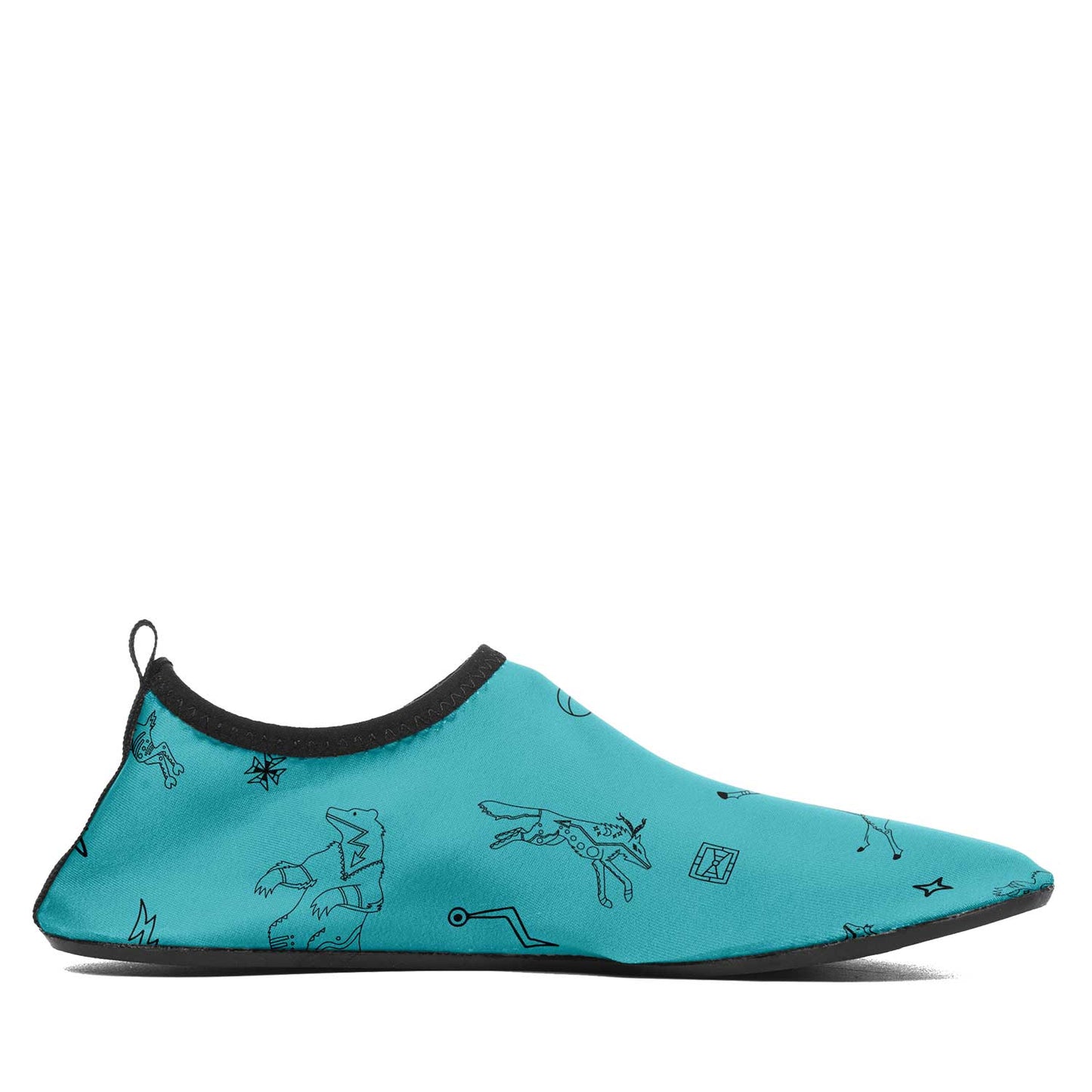 Ledger Dabbles Torquoise Kid's Sockamoccs Slip On Shoes