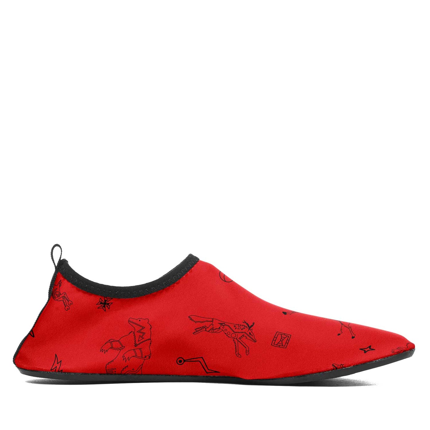 Ledger Dabbles Red Kid's Sockamoccs Slip On Shoes