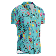 Load image into Gallery viewer, Fresh Fleur Sky Hawaiian-Style Button Up Shirt
