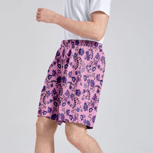 Load image into Gallery viewer, Purple Floral Amour Athletic Shorts with Pockets
