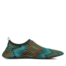 Load image into Gallery viewer, Fire Feather Turquoise Sockamoccs
