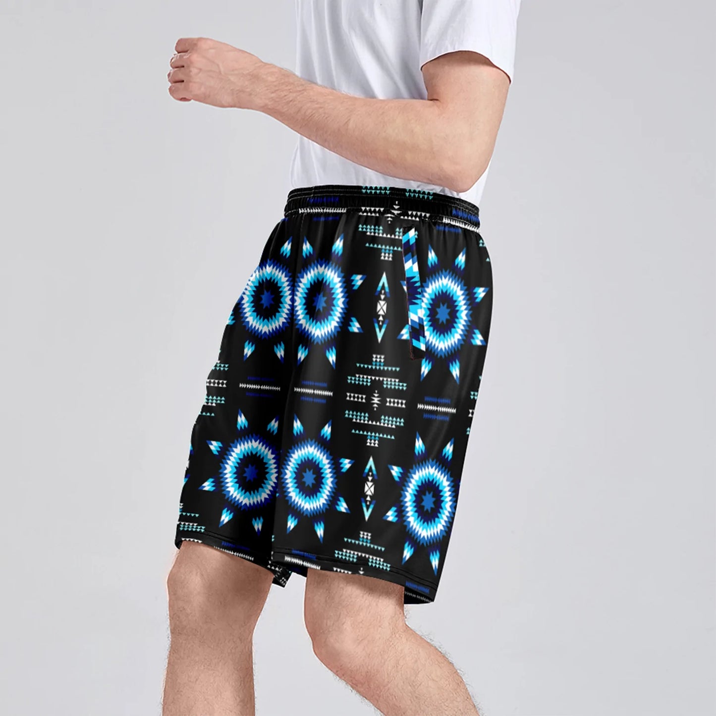 Rising Star Wolf Moon Athletic Shorts with Pockets