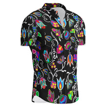 Load image into Gallery viewer, Indigenous Paisley Black Hawaiian-Style Button Up Shirt
