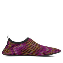 Load image into Gallery viewer, Fire Feather Pink Kid&#39;s Sockamoccs Slip On Shoes
