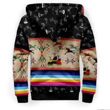 Load image into Gallery viewer, Horses Running Black Sky Sherpa Hoodie
