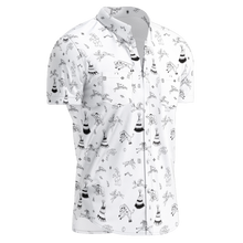 Load image into Gallery viewer, Ledger Dables White Hawaiian-Style Button Up Shirt
