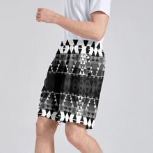 Load image into Gallery viewer, Writing on Stone Black and White Athletic Shorts with Pockets
