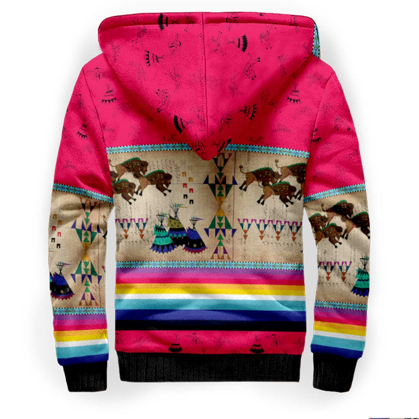 Buffalos Running Berry Sherpa Hoodie