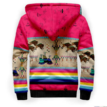 Load image into Gallery viewer, Buffalos Running Berry Sherpa Hoodie
