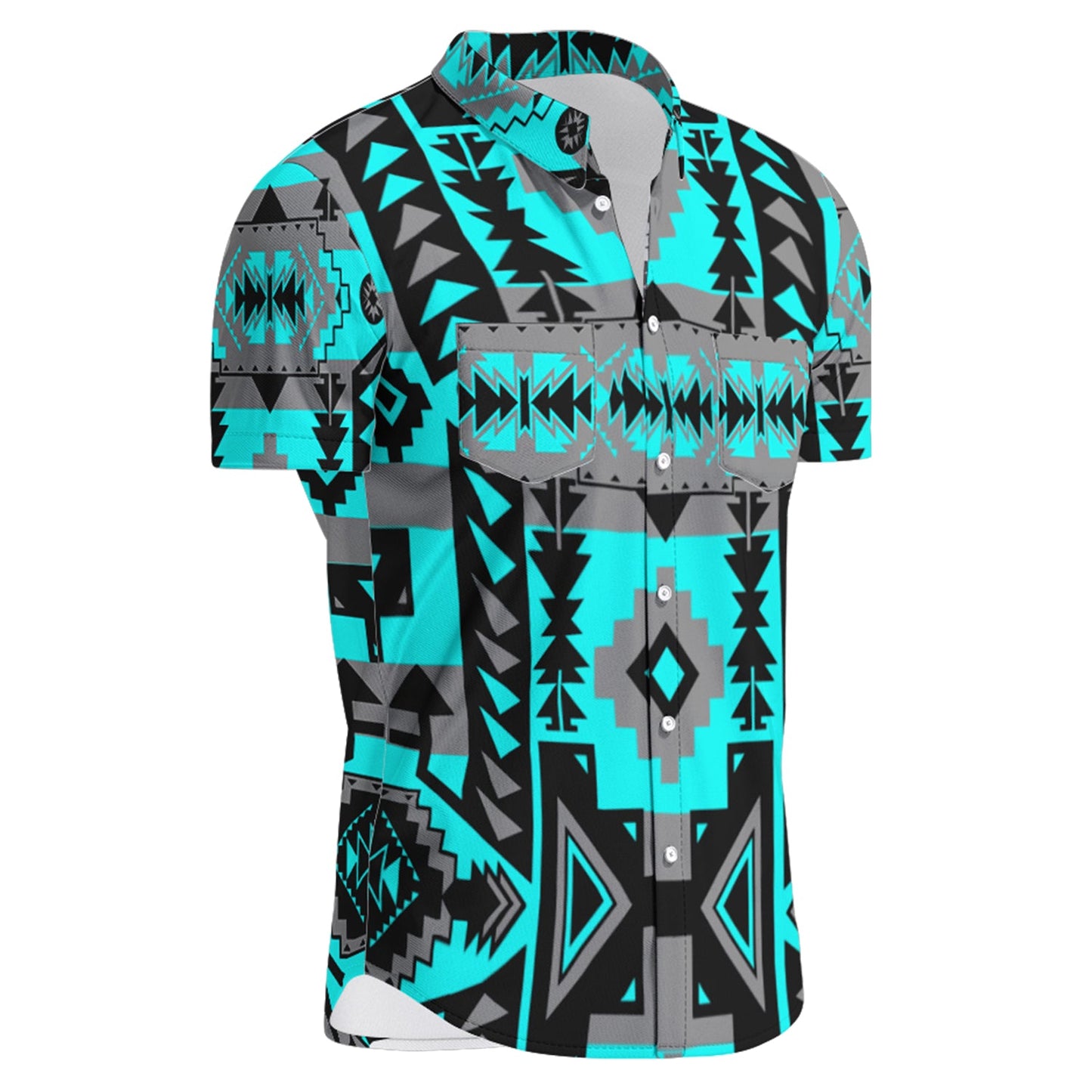 Chiefs Mountain Sky Short Sleeve Button Up