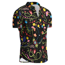 Load image into Gallery viewer, Fresh Fleur Midnight Hawaiian-Style Button Up Shirt
