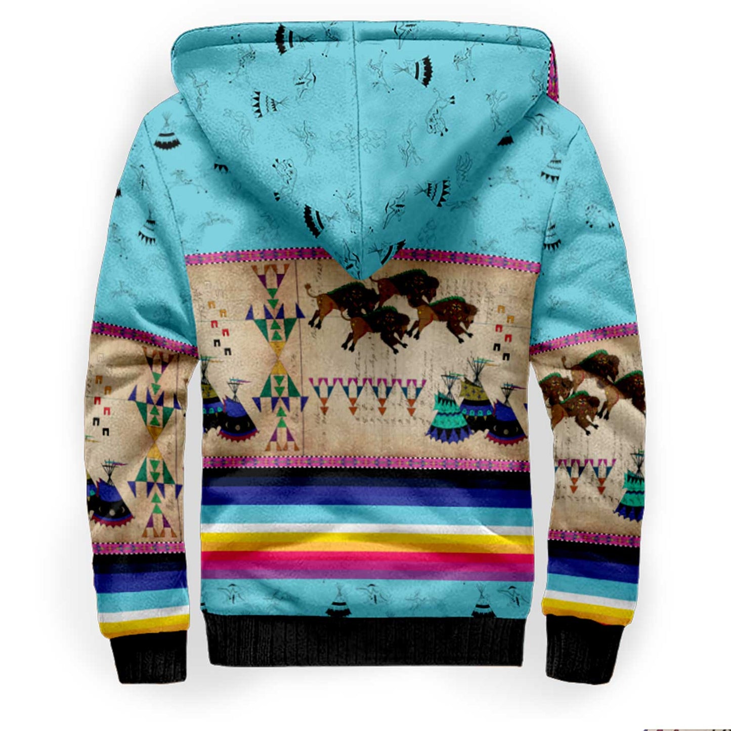 Buffalos Running Sky Sherpa Hoodie