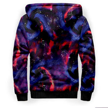 Load image into Gallery viewer, Animal Ancestors 3 Blue Pink Swirl Sherpa Hoodie
