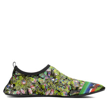 Load image into Gallery viewer, Culture in Nature Green Leaf Kid&#39;s Sockamoccs Slip On Shoes
