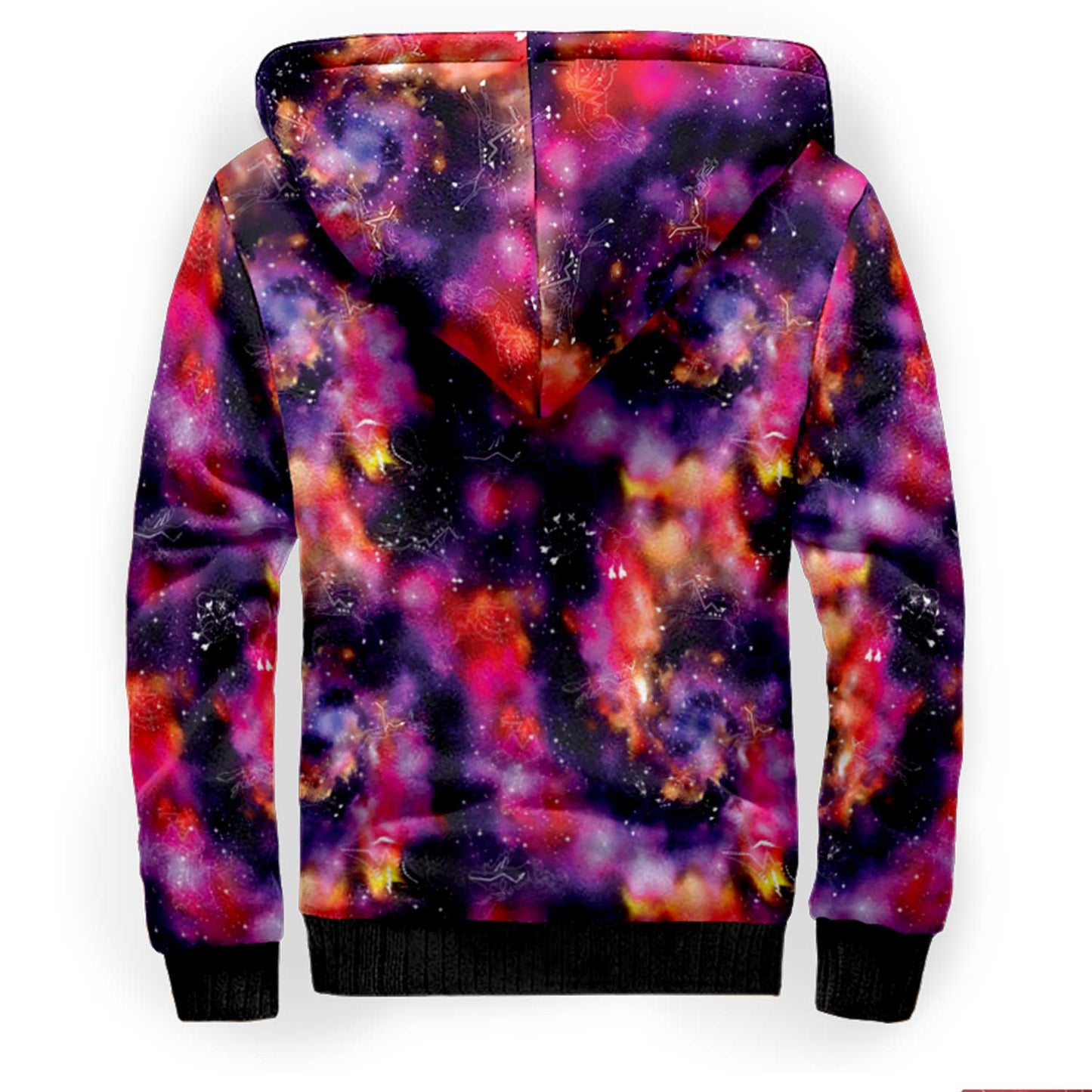 Animal Ancestors 9 Cosmic Swirl Purple and Red Sherpa Hoodie
