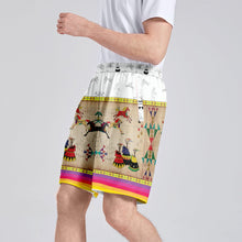 Load image into Gallery viewer, Horses Running White Clay Athletic Shorts with Pockets
