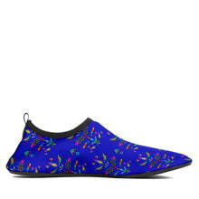 Load image into Gallery viewer, Dakota Damask Blue Kid&#39;s Sockamoccs Slip On Shoes
