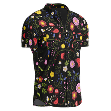 Load image into Gallery viewer, Nipin Blossom Midnight Hawaiian-Style Button Up Shirt
