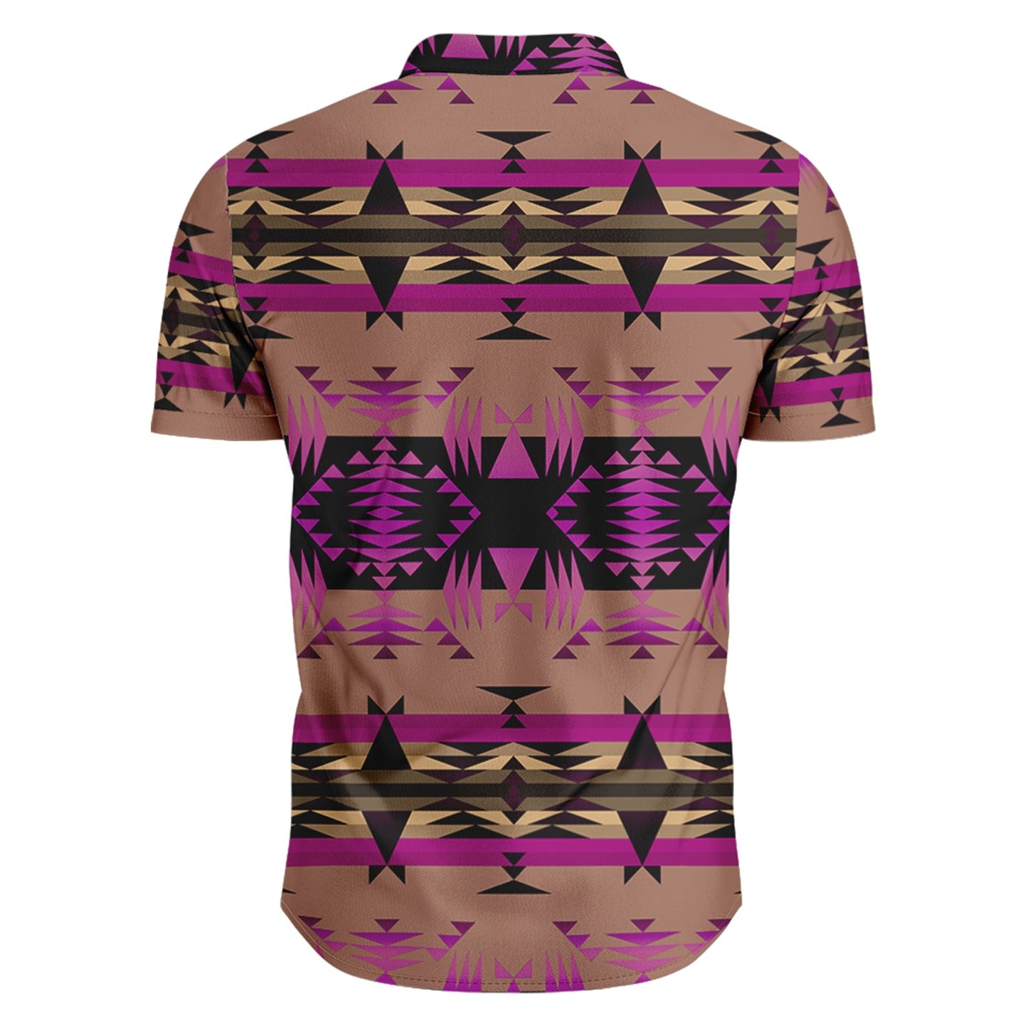Between the Mountains Berry Short Sleeve Button Up