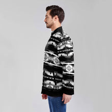 Load image into Gallery viewer, Okotoks Black and White Zippered Collared Lightweight Jacket
