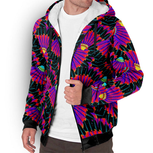 Eagle Feather Remix Sherpa Hoodie