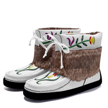 Load image into Gallery viewer, Quill With The Ancestors Real Leather MoccaLux Short Style with Fur
