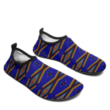 Load image into Gallery viewer, Diamond in the Bluff Blue Kid&#39;s Sockamoccs Slip On Shoes
